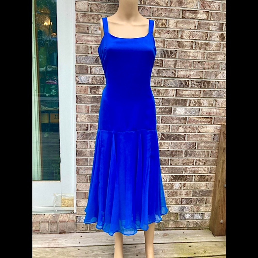 Vintage Cobalt Blue Formal Prom Dress